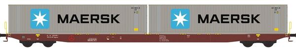 Kato HobbyTrain Lemke H23101 - Container Wagen Sggnss 80 Metrans